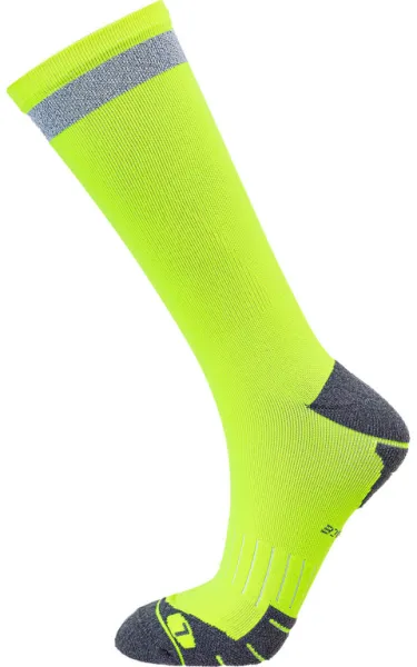 Endurance Torent Reflective Mid Length - Löparstrumpor - Säkerhetsgul - Storlek 39/42