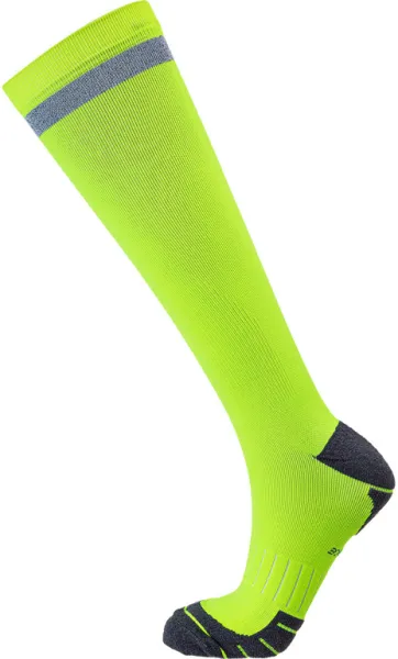Endurance Torent Reflective Long - Löparstrumpor med kompression - Säkerhetsgul - Storlek 39/