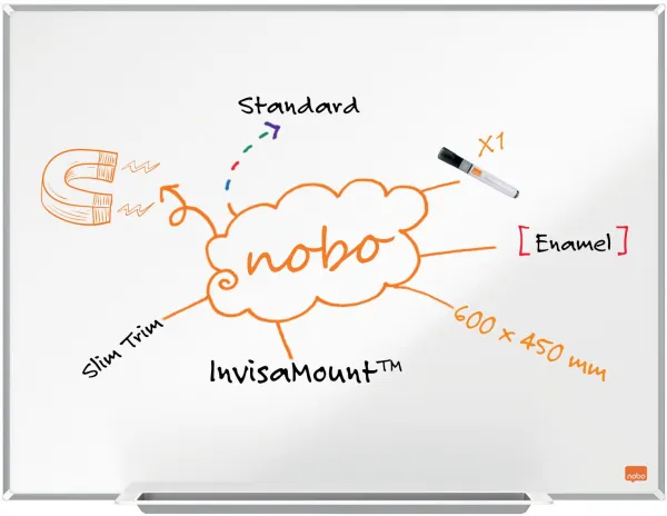 Nobo Impression Pro emaljerad whiteboard 60x45 cm vit